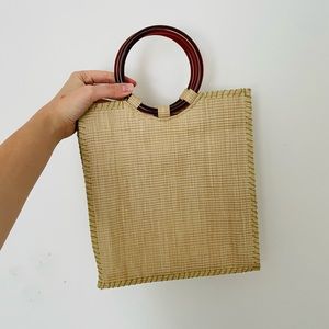 Guerlain, Paris Summer handbag with round handles, vintage